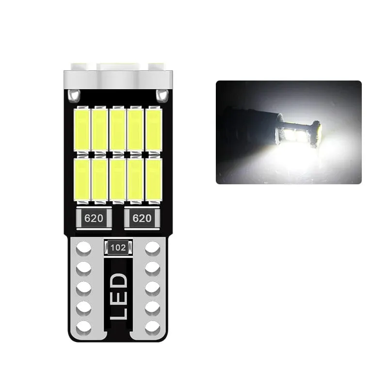 100x T10 Led Canbus W5W Led Car Interior Light 26led 4014smd 194 168 620 No Error Reading Dome Light Instrument Plate Lamp 6000K