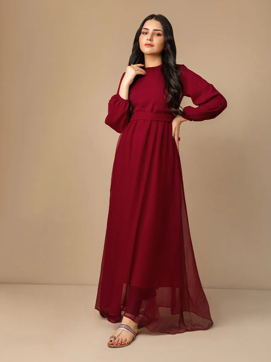 1PC - Stitched Chiffon Frock