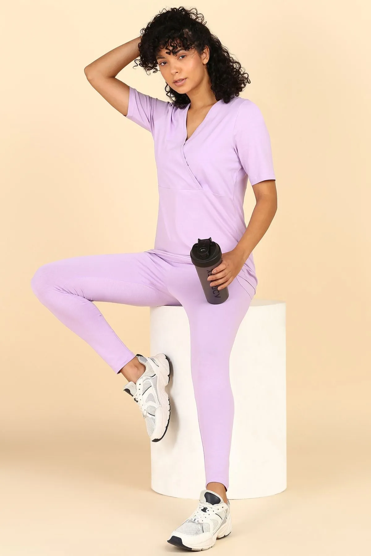 247 Zactive™ Lavender Zipless Maternity Top & Legging Set