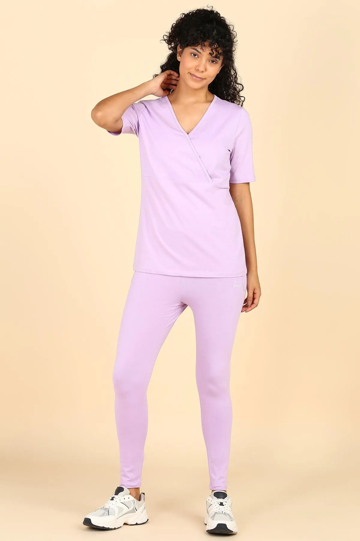 247 Zactive™ Lavender Zipless Maternity Top & Legging Set