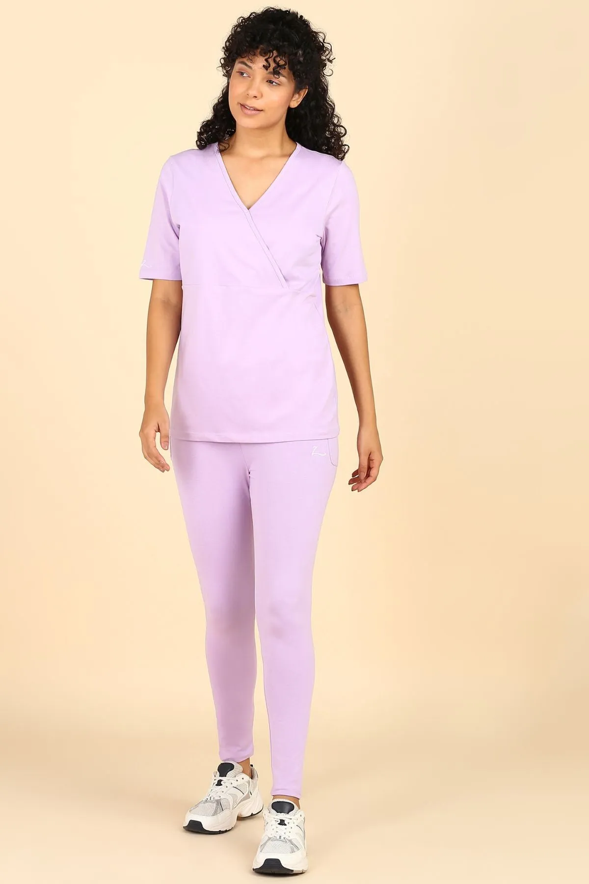 247 Zactive™ Lavender Zipless Maternity Top & Legging Set