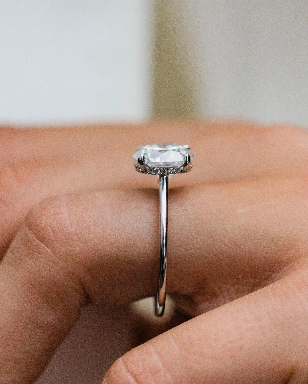 3.5CTW Round Moissanite Engagement Ring