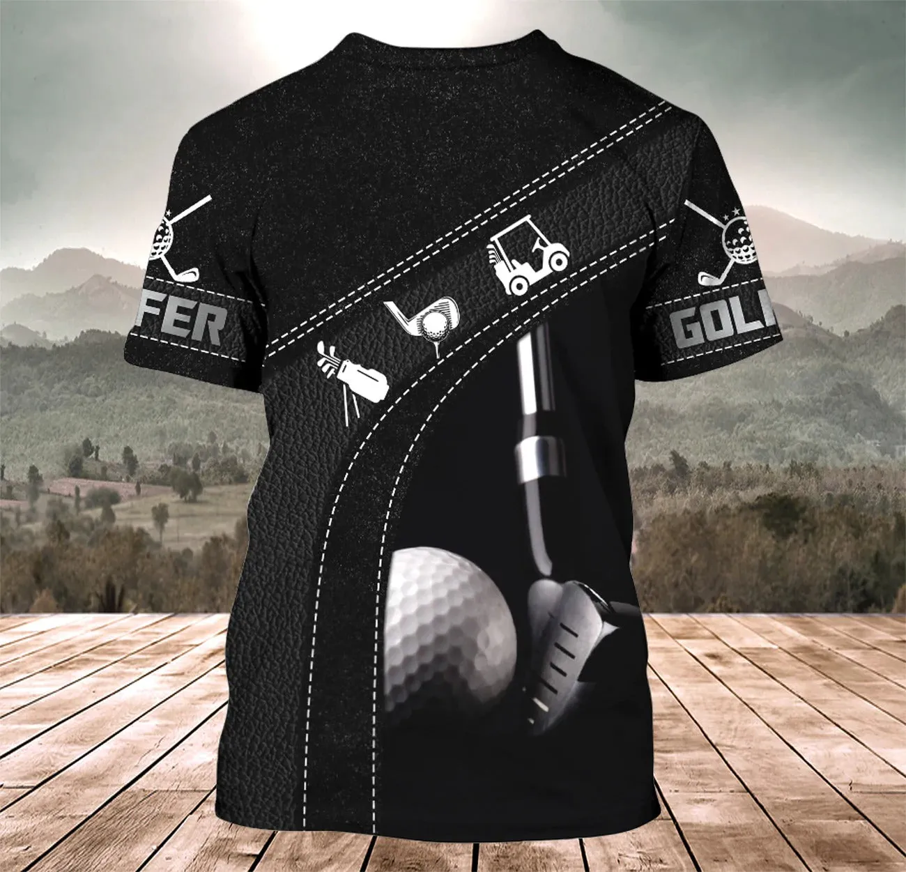 3D All Over Print Golf Tshirt, Black Shirt For Golf Lover, Golf Team Uniform