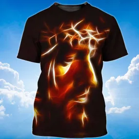 3D All Over Print Jesus Lightning T Shirt Coolspod