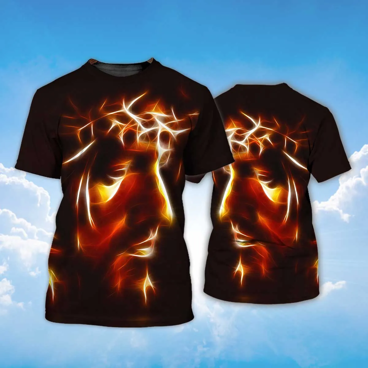 3D All Over Print Jesus Lightning T Shirt Coolspod