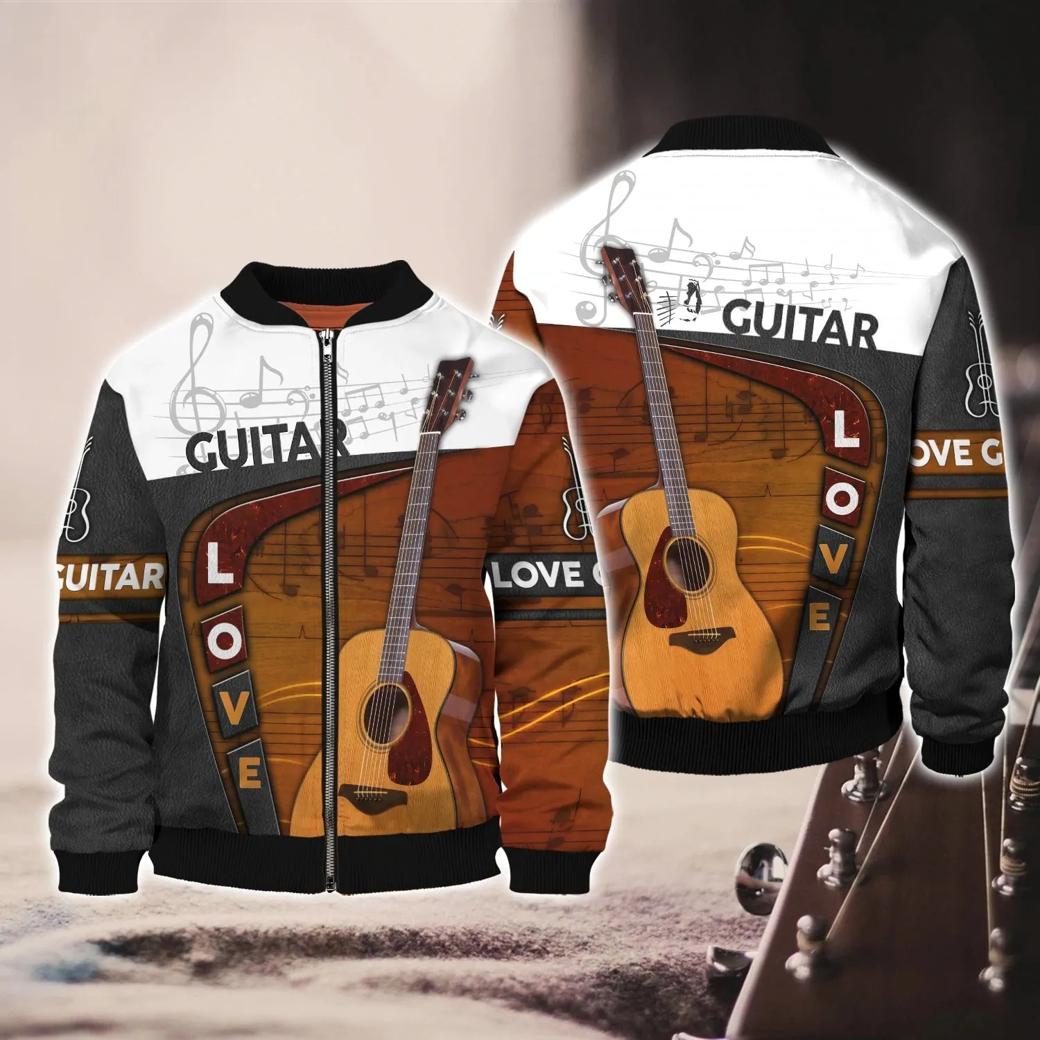 3D All Over Print T Shirt Love Guitar For Guitarist, Gift For Guitar Lover, Guitar Sublimation Shirt Hoodie