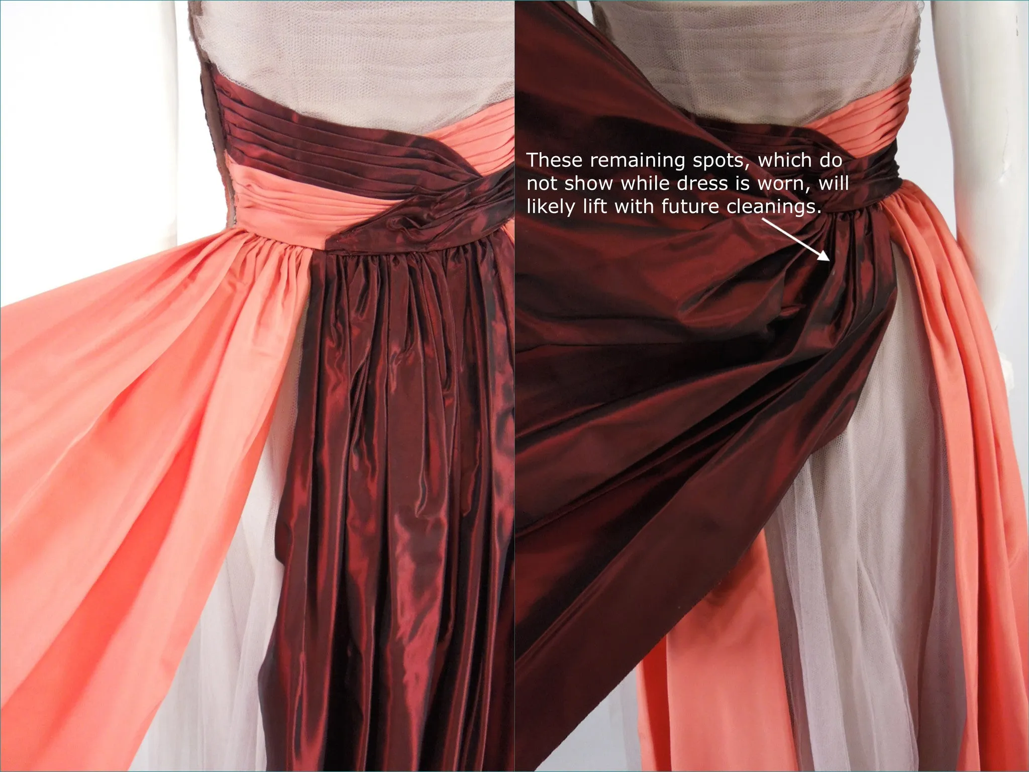 40s/50s Tulle and Taffeta Gown - sm