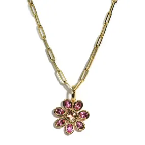 A & Furst - Fiori - Pendant with Pink Tourmaline and Morganite, 18k Yellow Gold