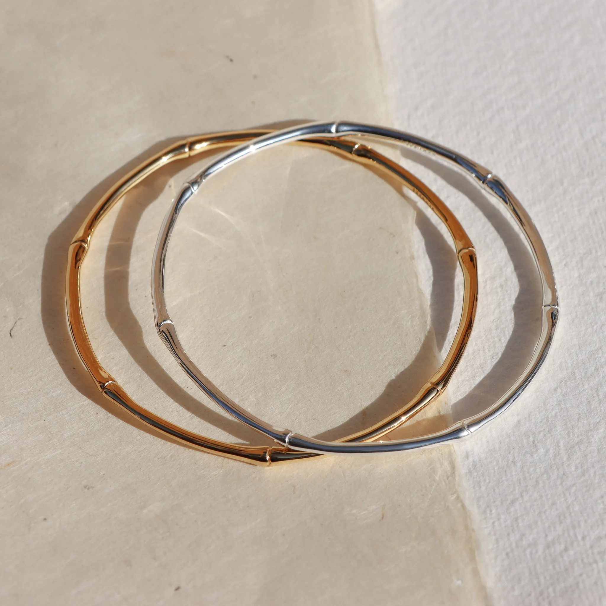 A Najo Bamboo Silver Bangle