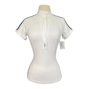 AA Platinum 'Evora' Short Sleeve Show Shirt in White - Women's XL