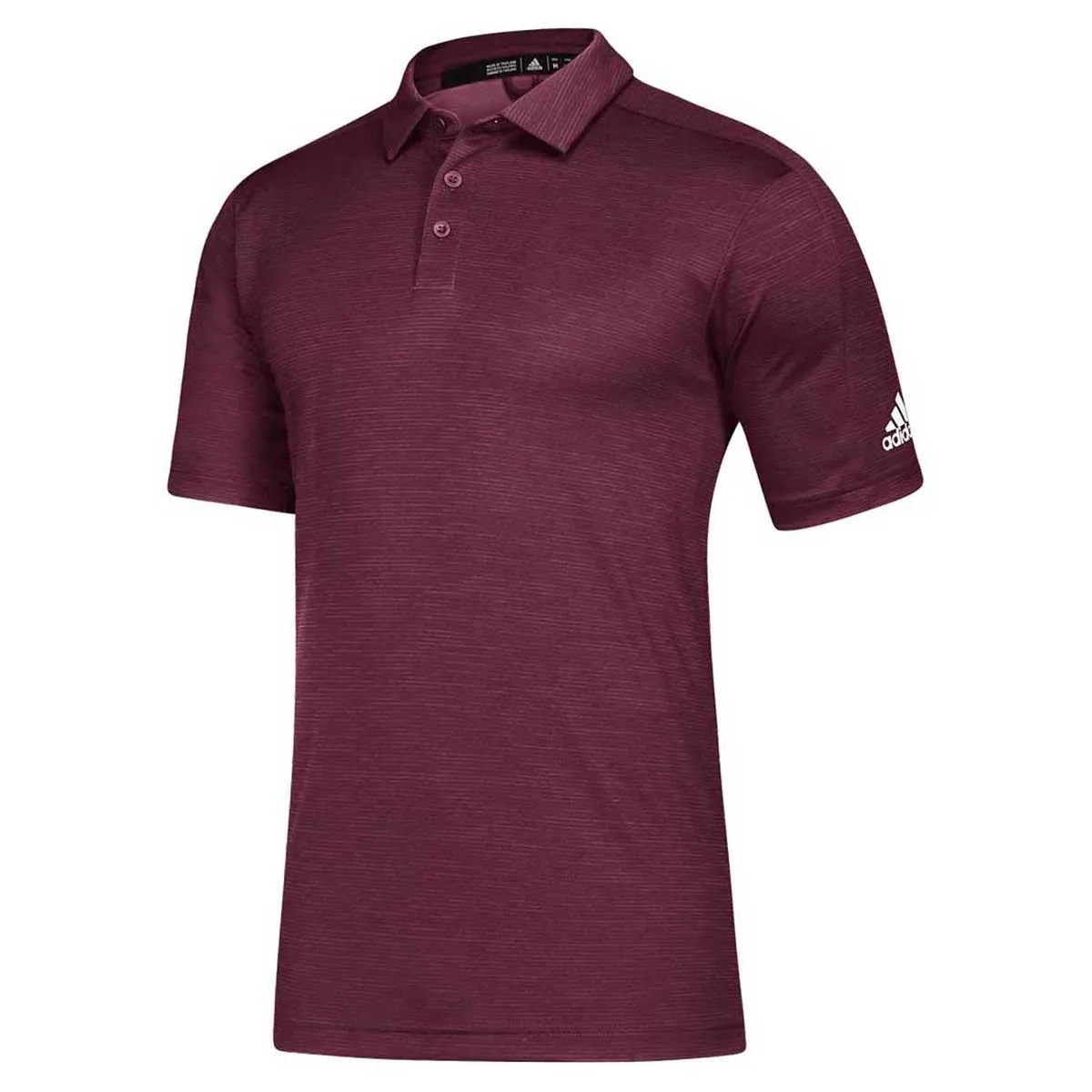 adidas Men's Maroon Melange/White Game Mode Polo