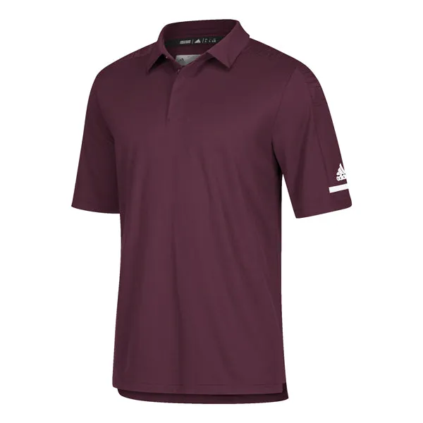 adidas Men's Maroon/White Team Iconic Coaches Polo