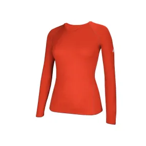 adidas Women's Collegiate Orange Climalite Long Sleeve Tee