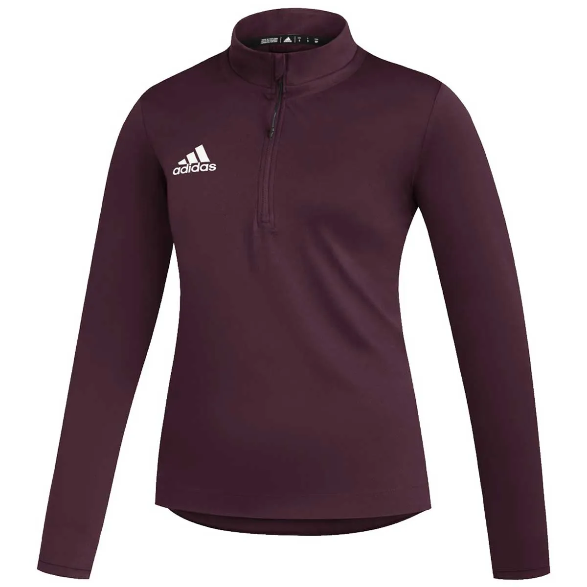 adidas Women's Team Maroon/White Under The Lights Long Sleeve Woven 1/4 Zip