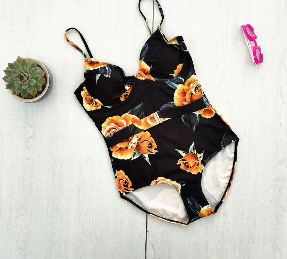 Adorable Sweet Summer Belted Swimsuit