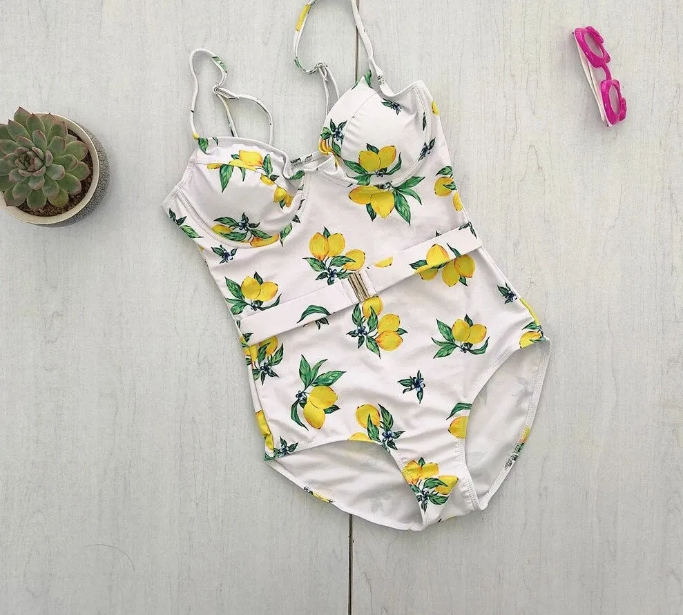 Adorable Sweet Summer Belted Swimsuit