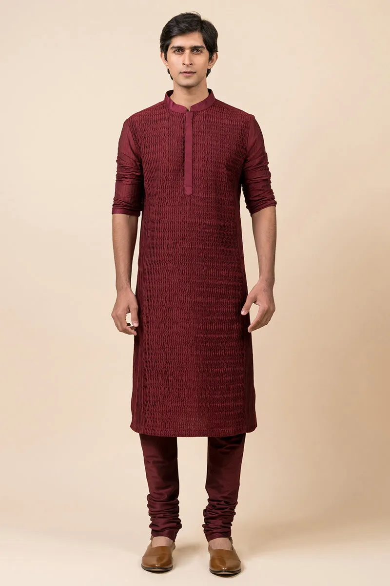 All Over Textured Kurta Set