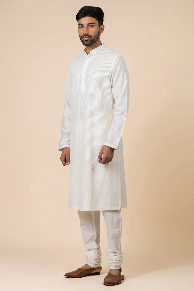 All Over Textured Kurta Set