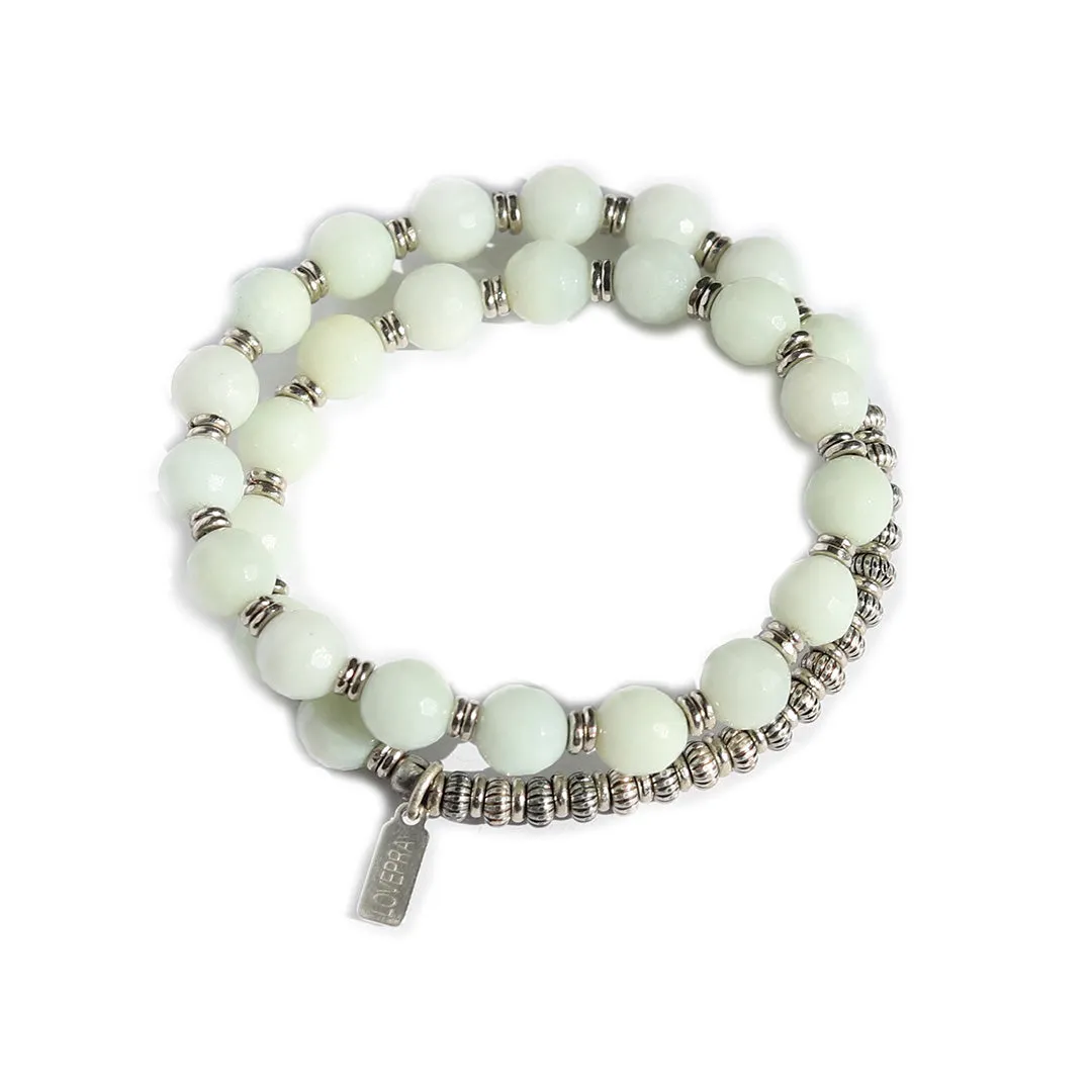 Amazonite 27 Bead Wrap Mala Bracelet