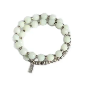 Amazonite 27 Bead Wrap Mala Bracelet