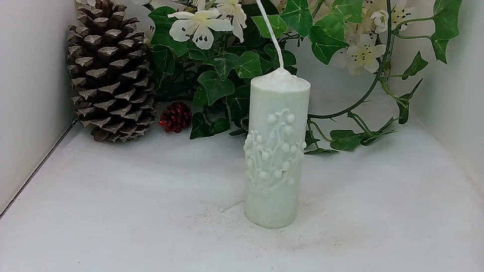 An elegant holiday soy candle infused in apple cinnamon oils