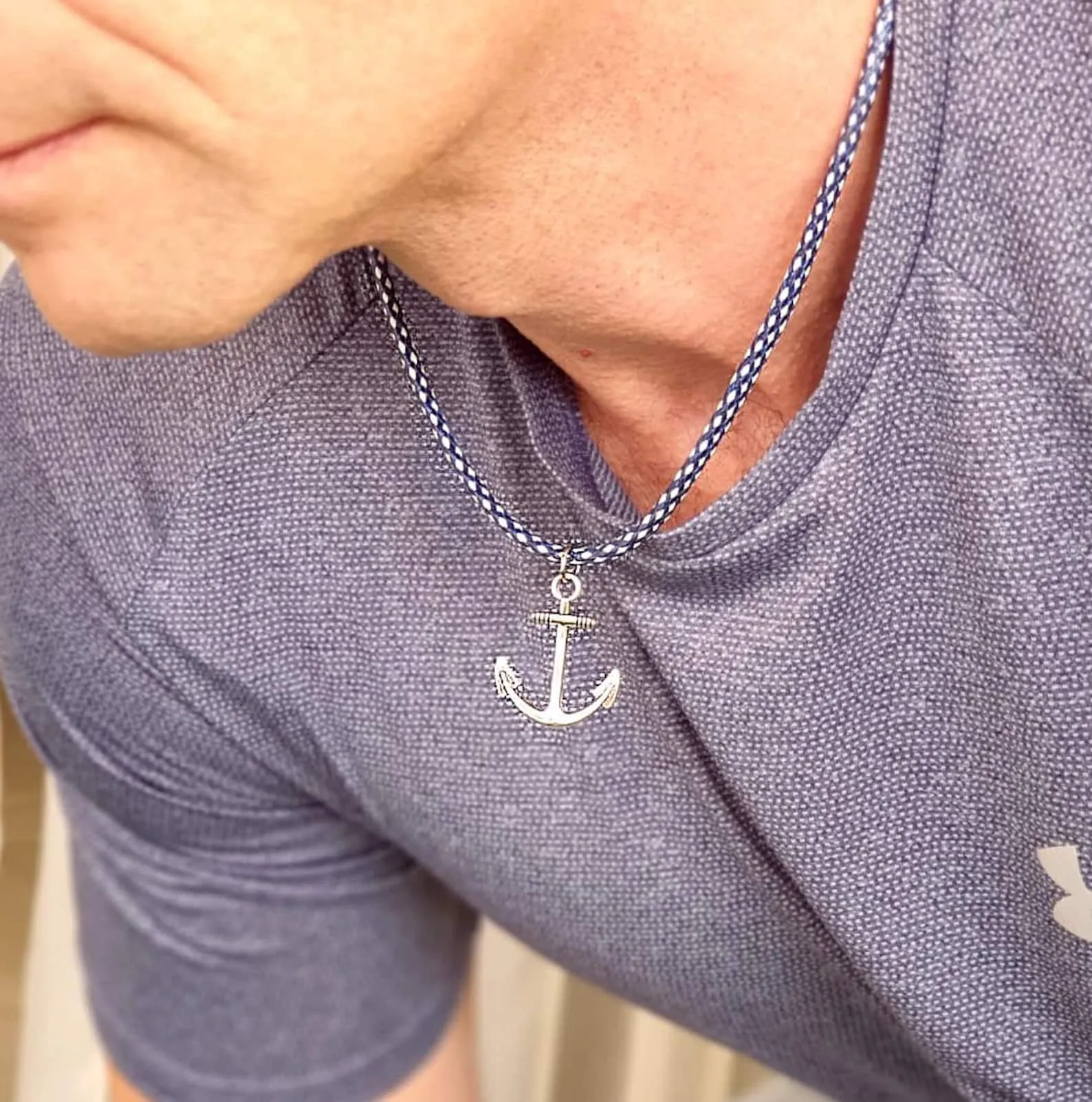 Anchor Pendant Necklace, Nautical gift