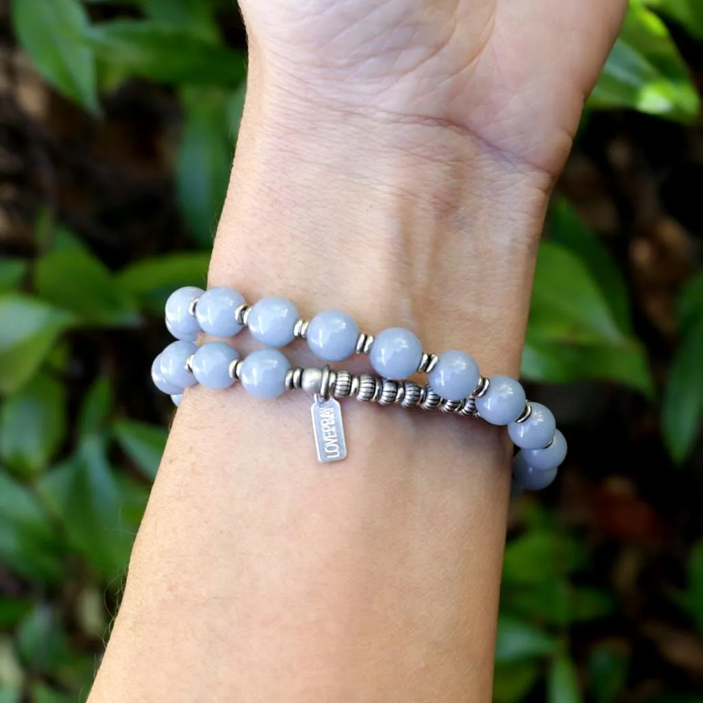 Angels Angelite Mala Bracelet