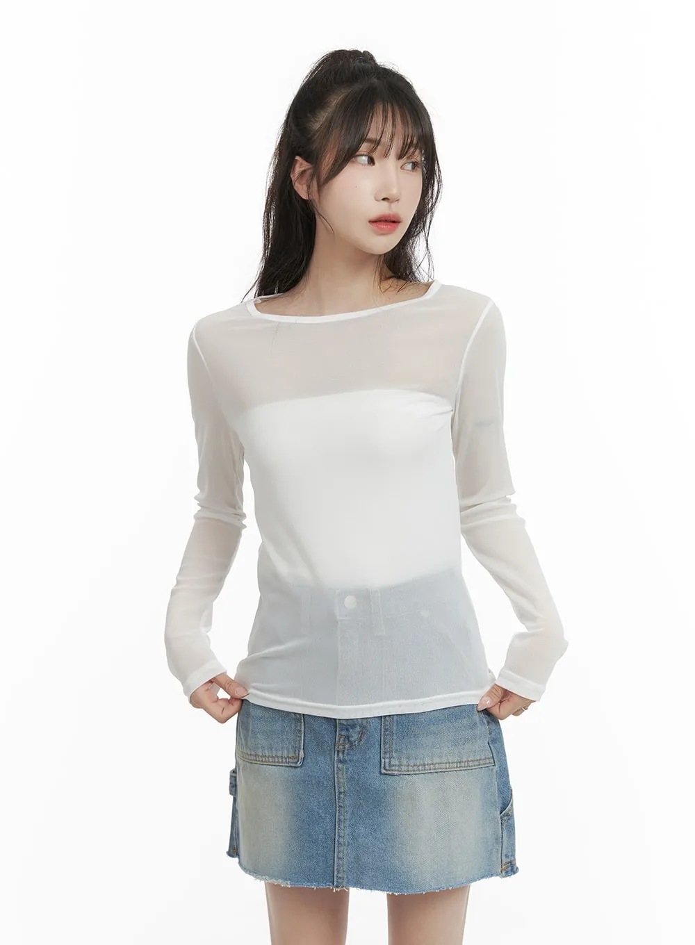 Asymmetrical Layered Top CA403