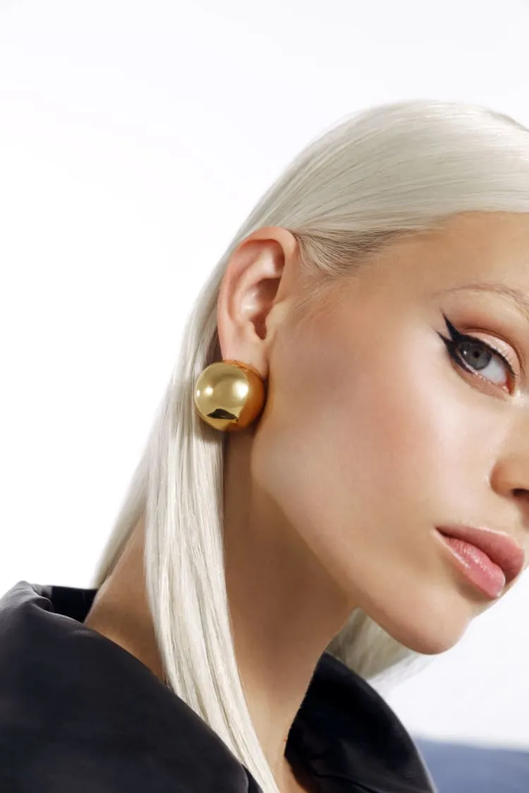 ball earring in gold