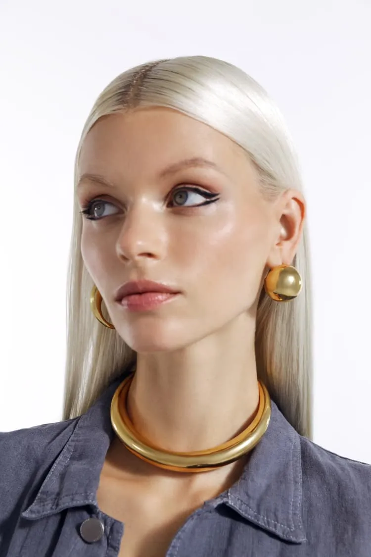 ball earring in gold