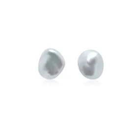 Baroque Pearl Stud Earrings WE00591 | Stone