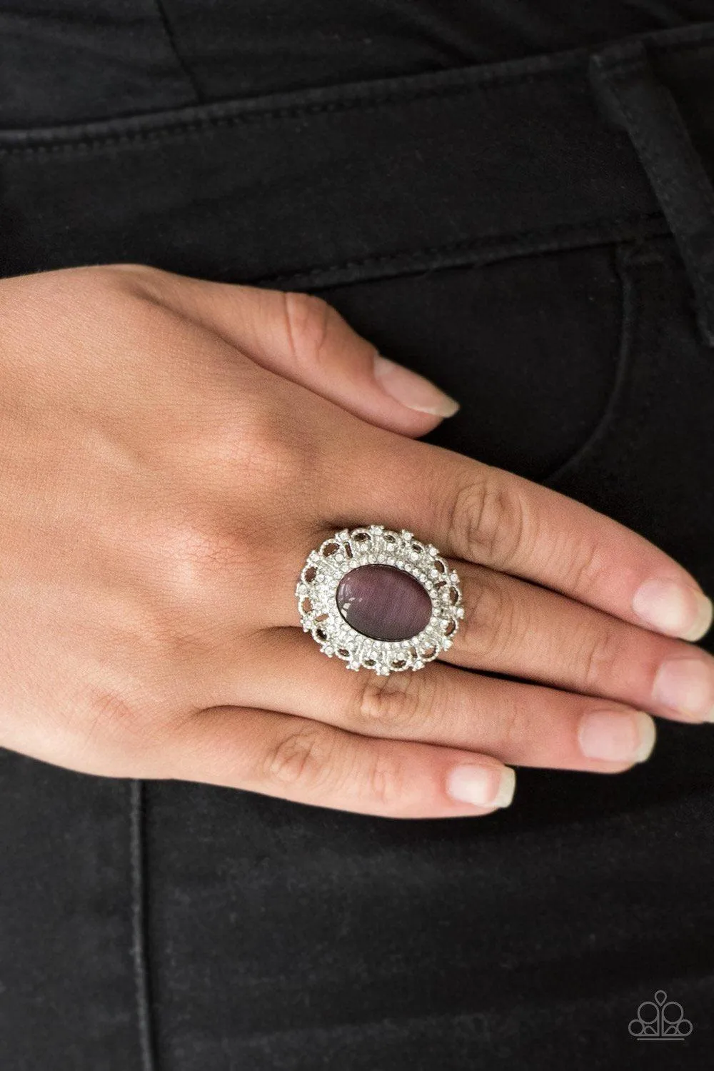 Baroque The Spell Purple Moonstone Ring - Paparazzi Accessories