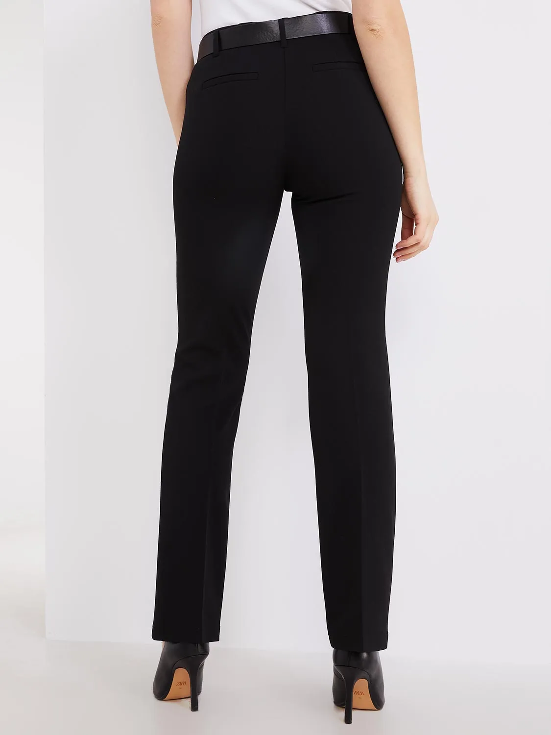 Belted Pintuck Front Pants