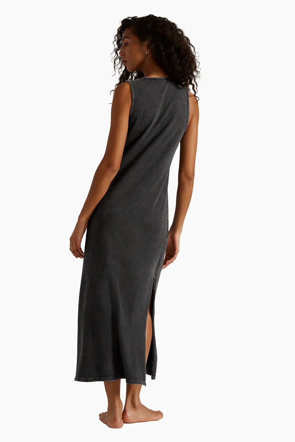 Beyond Yoga Effortless Tank Dress in Washed Black