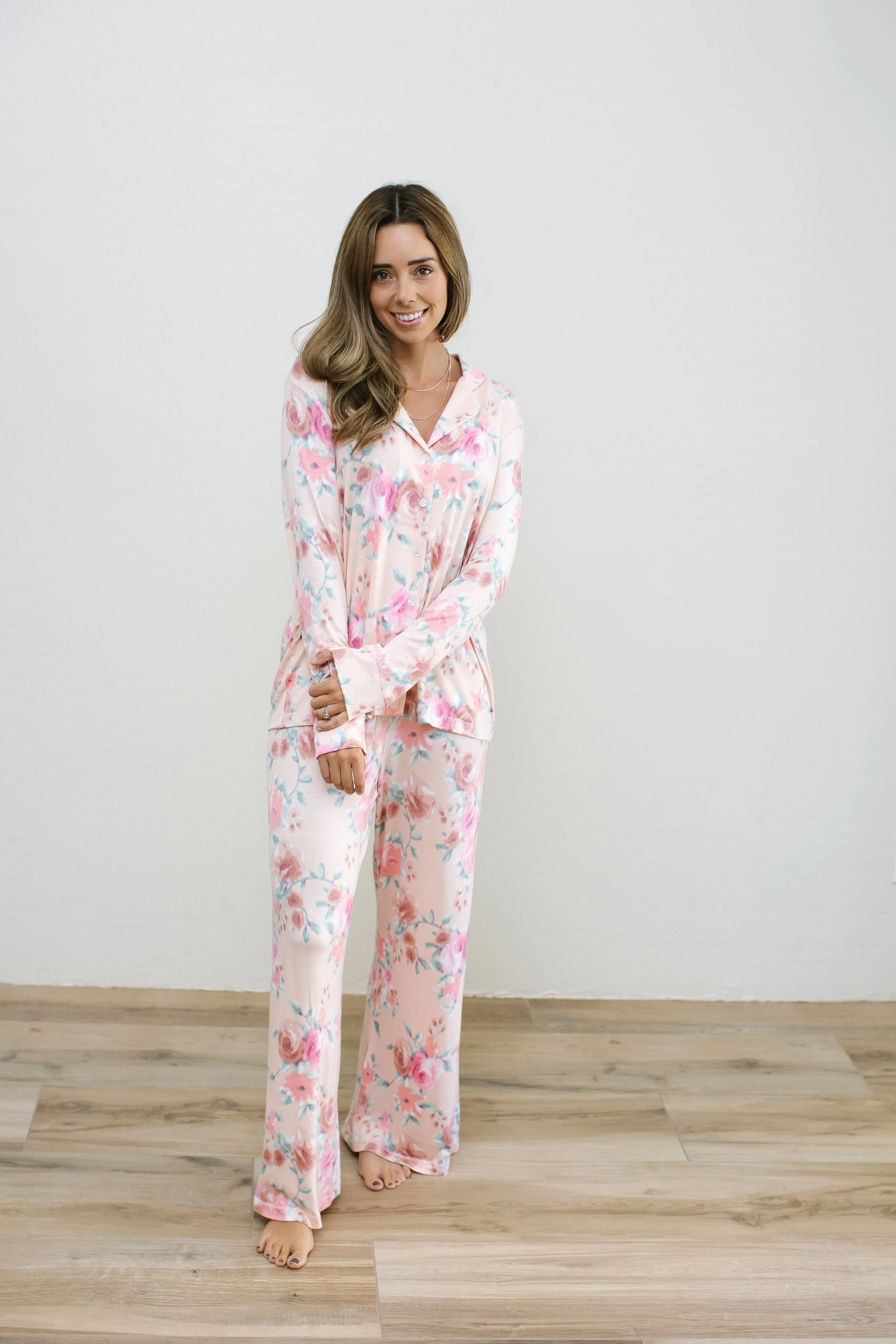 bliss / pink / pajama long set / long sleeve