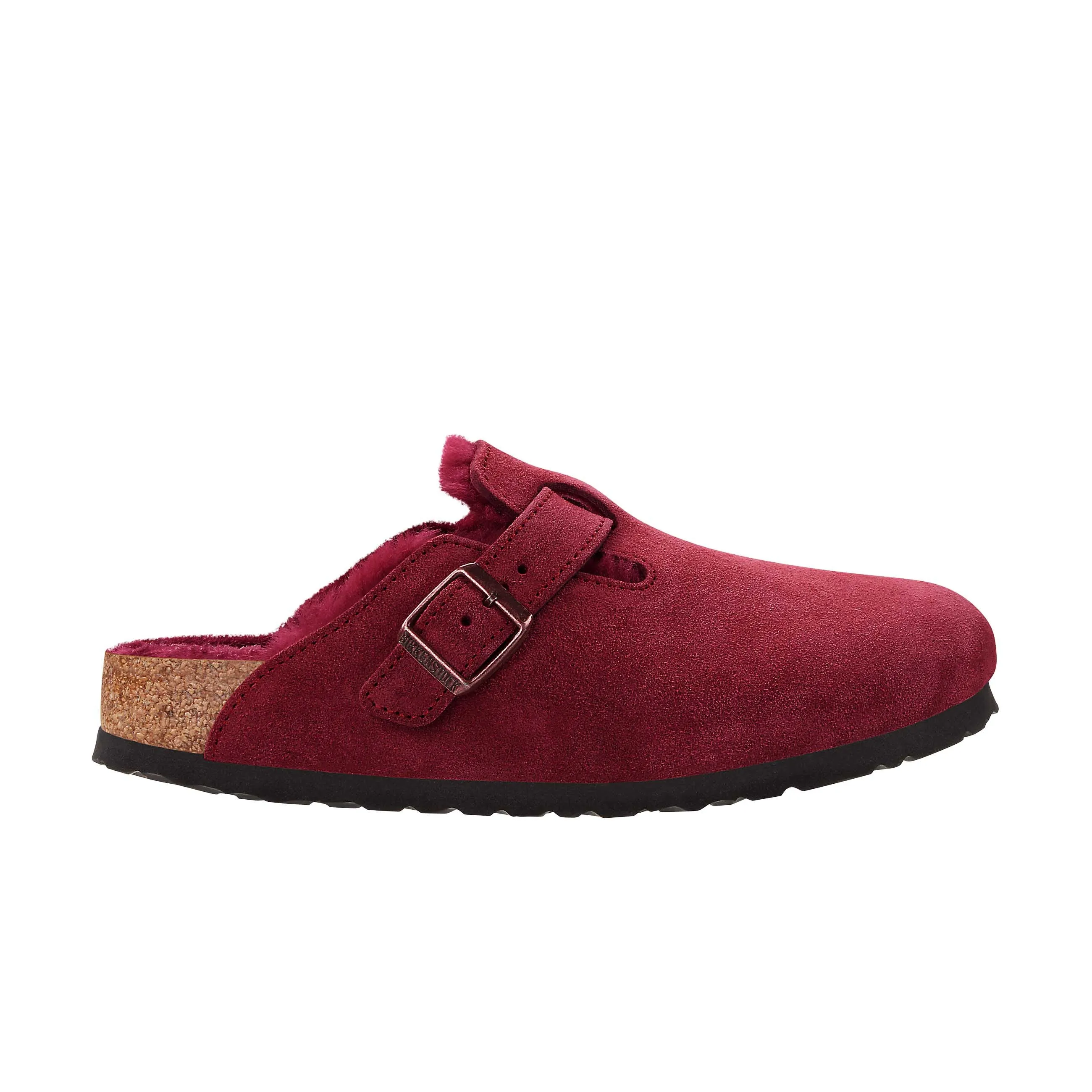 Boston Maroon Suede Leather/Shearling