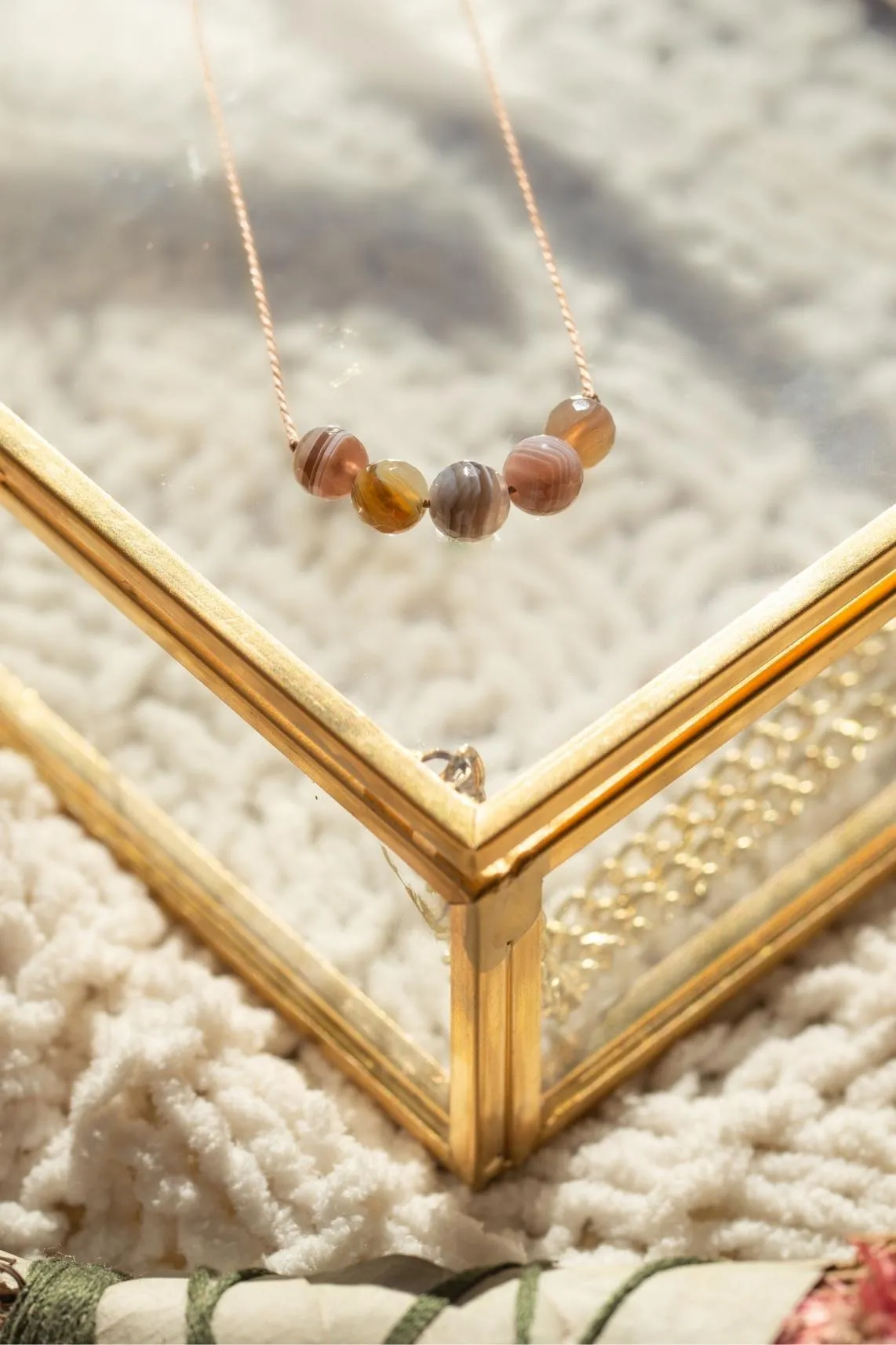 Botswana Agate Intention Necklace for Change