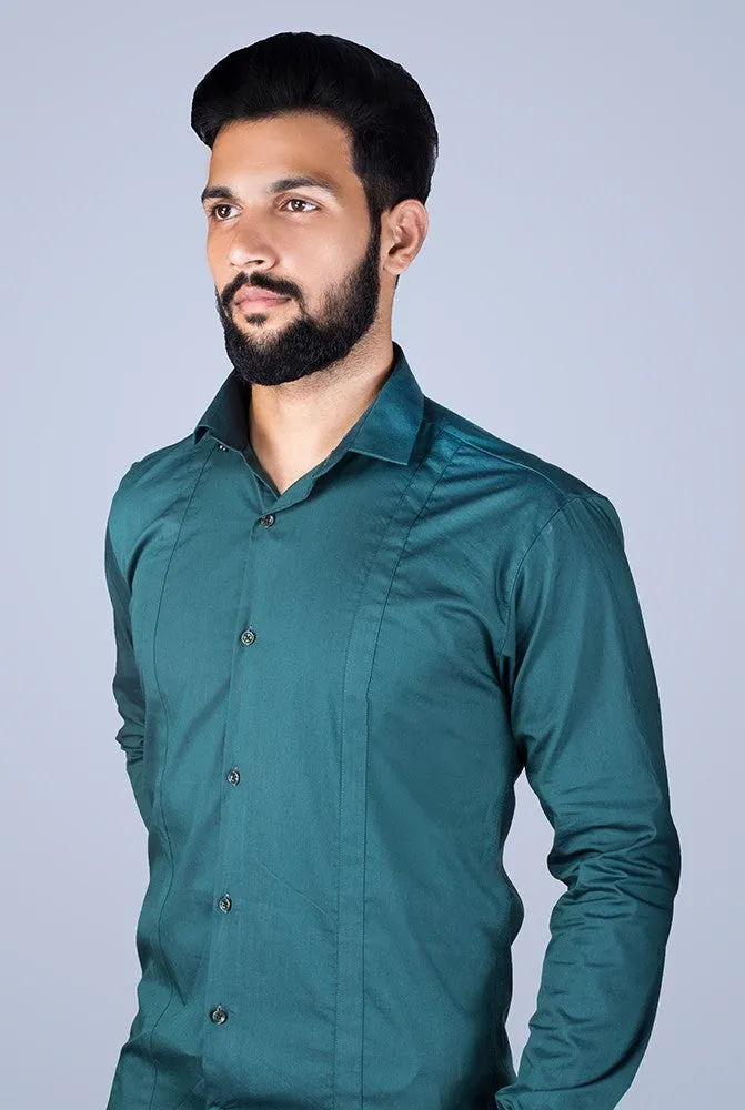 Casual Shirts for Men - Solid Cotton Front Stitch Men Shirt