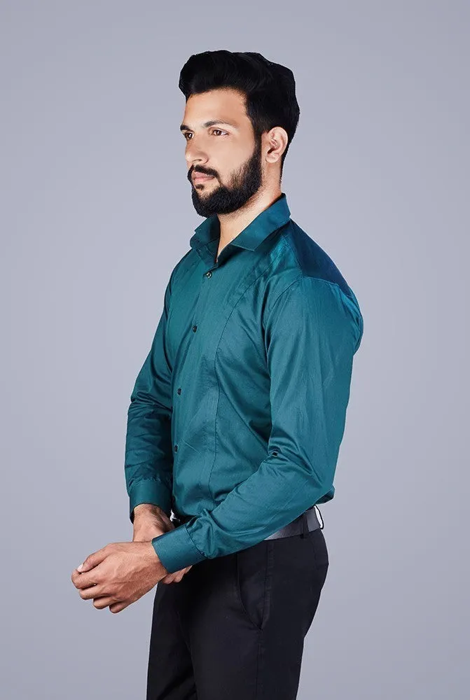 Casual Shirts for Men - Solid Cotton Front Stitch Men Shirt