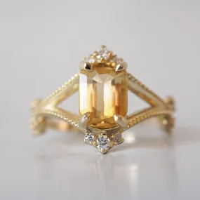 Citrine Portobello Curve Ring in 14K and 18K Gold