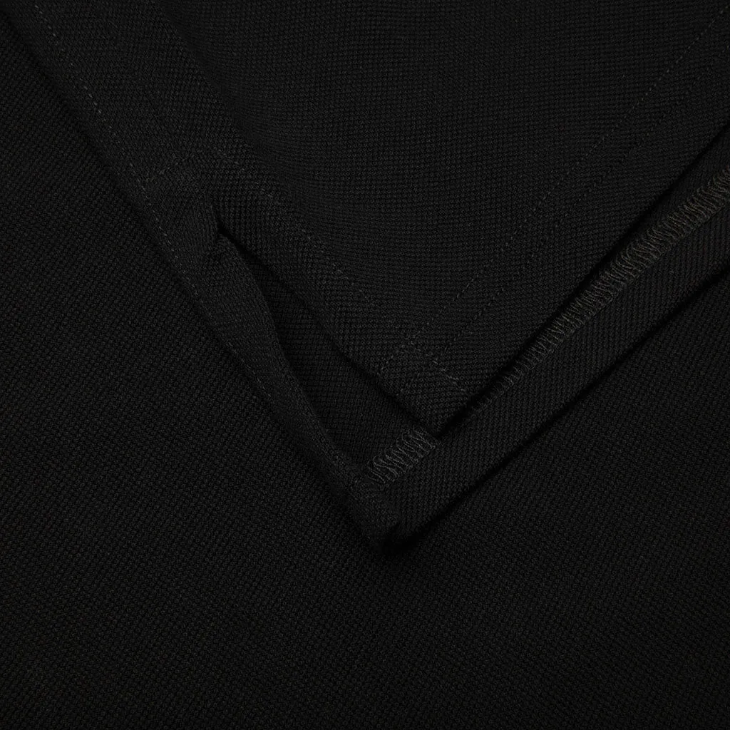 Classic Fit Polo With Logo Emblem Detail - Black