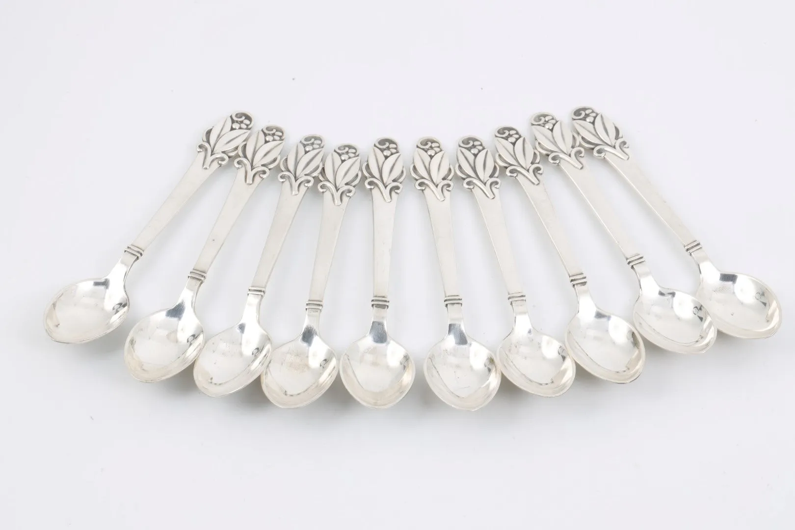 Cohr 925 Silver Coh4 Demitasse Spoons Set (83.14g.)