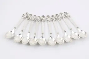 Cohr 925 Silver Coh4 Demitasse Spoons Set (83.14g.)