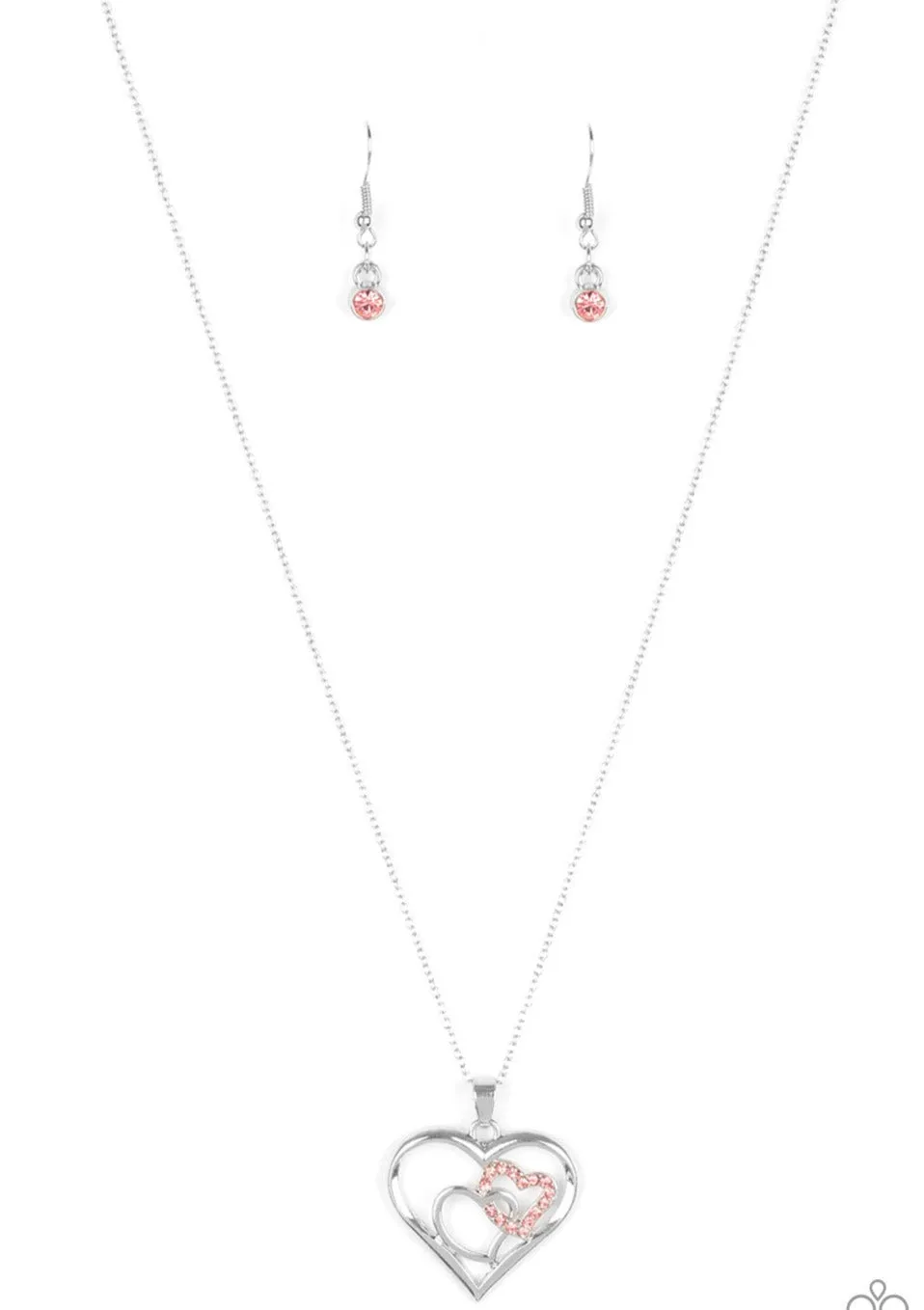  Cupid Charm Pink Necklace Set