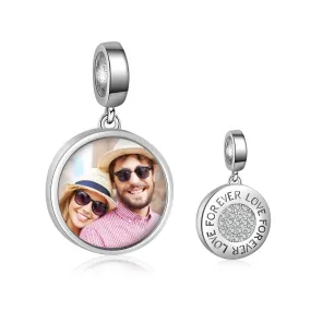 Custom Photo Round Charms Fit Bracelets Pendant