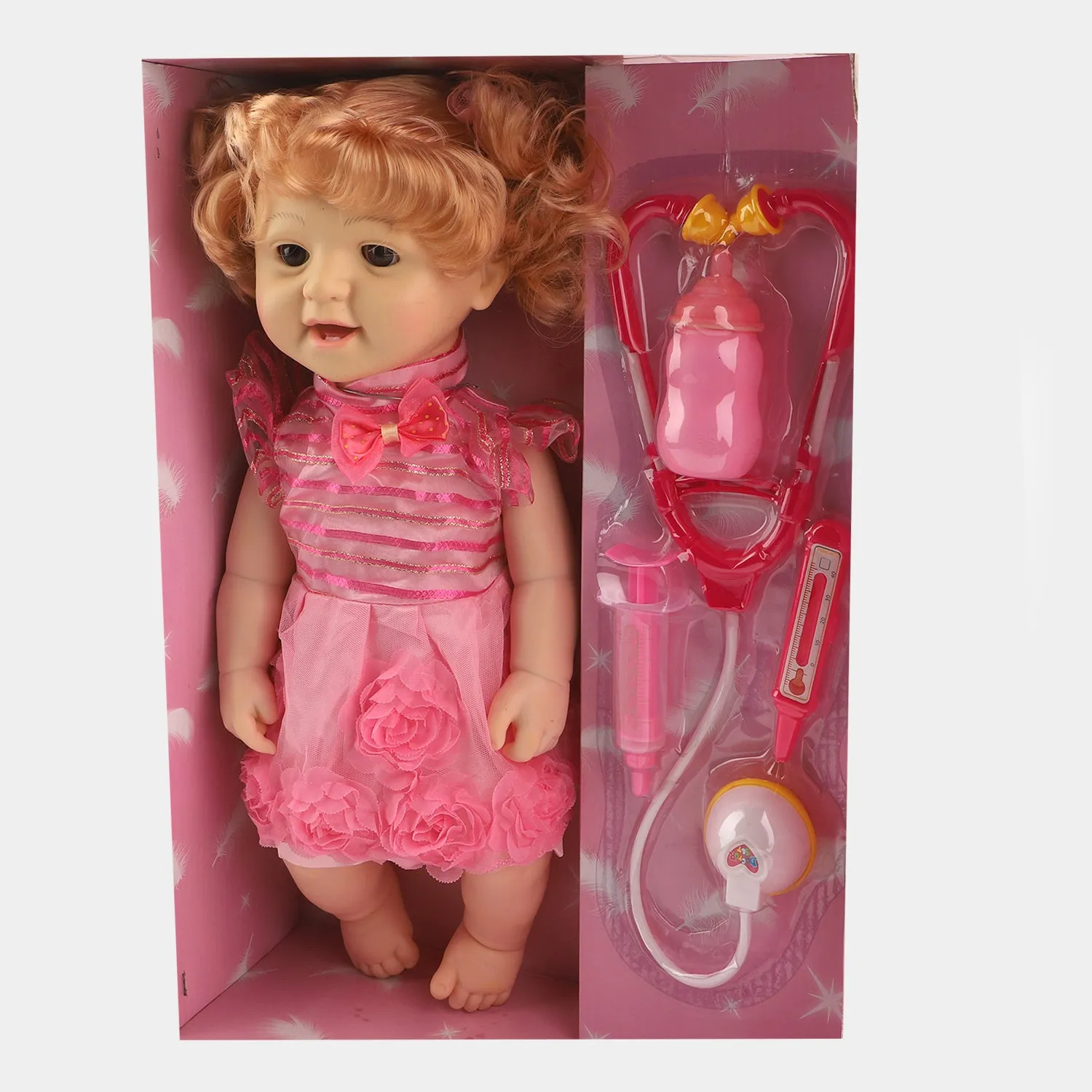 CUTE DOLL FACE MOVING DOLL & DOCTOR SET TOY