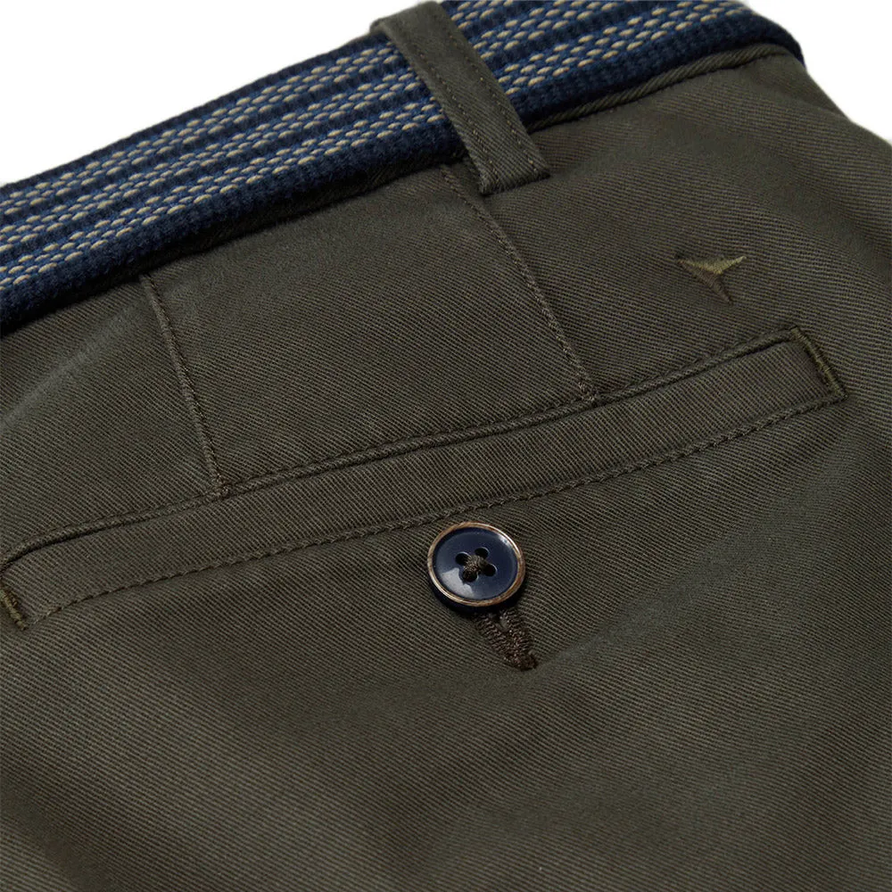 Daniel Grahame Cotton Stretch Chinos - Dark Green