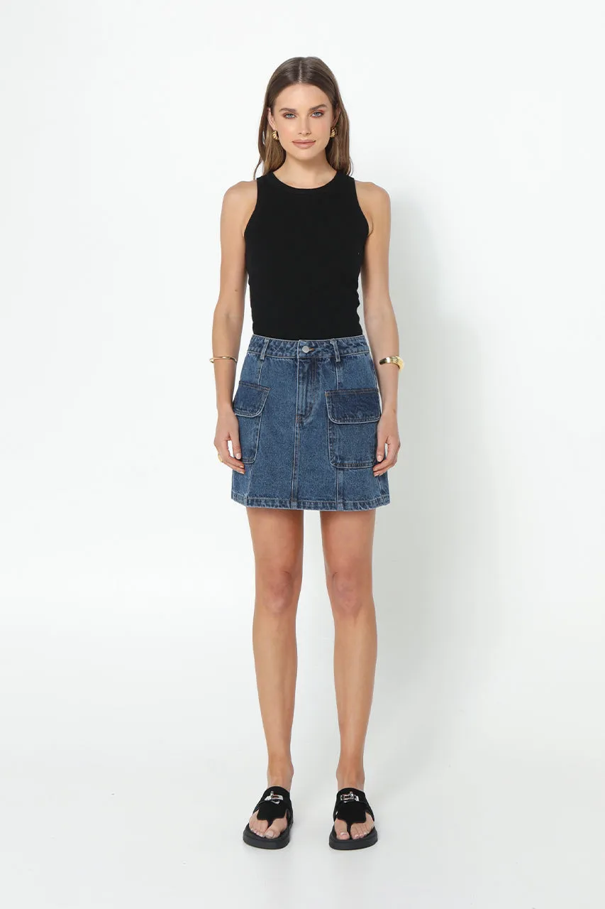 Darcy Mini Skirt | Dark Blue