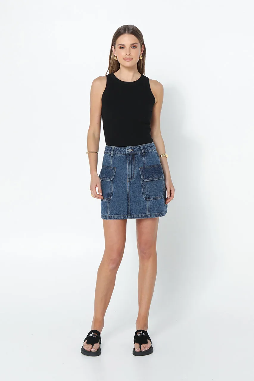 Darcy Mini Skirt | Dark Blue