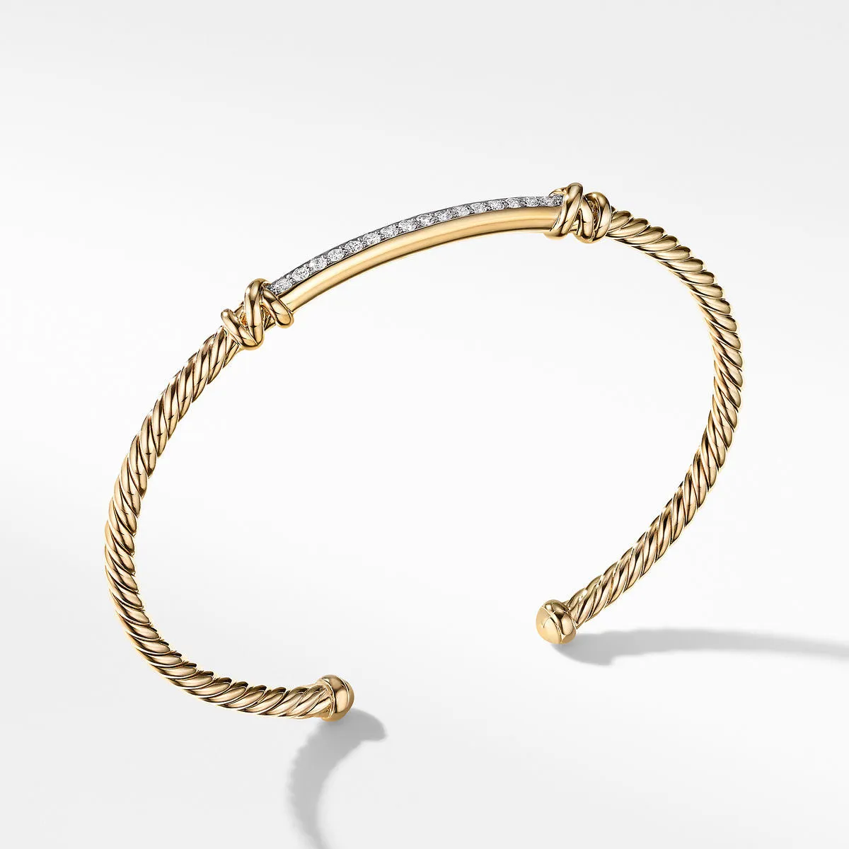 David Yurman Petite Helena 18k Gold Diamond Station Bracelet